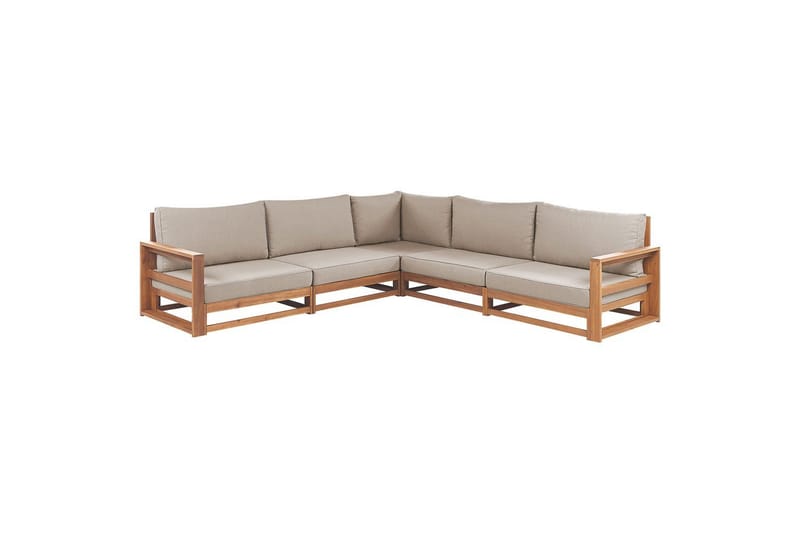 Loungegrupp Timor Ljus trä/grått/beige, Ja, Vändbar - Ljus trä/grått/beige, Ja, Vändbar - Trädgård & spabad - Utemiljö - Altan & terrass - Altanmöbler
