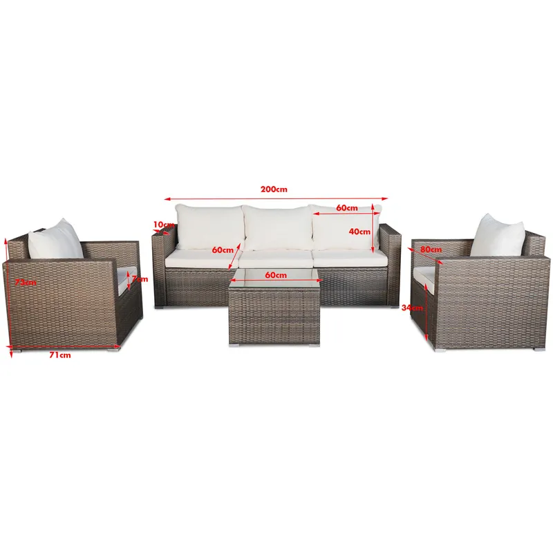 Loungegrupp utemöbler | Brun konstrotting | Huvudskär - Trädgård & spabad - Utemiljö - Altan & terrass - Altanmöbler