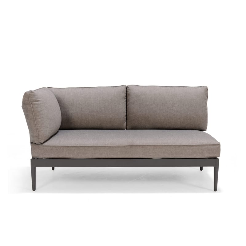 Loungegrupp Utomhus TOPAZ vänster/höger 4-sitssoffa + soffbord 73 cm - grå - Trädgård & spabad - Utemiljö - Altan & terrass - Altanmöbler