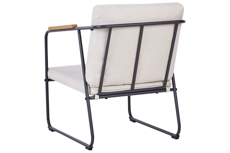 Loungegrupp Vezzana Beige/ljust trä/svart - Beige/ljust trä/svart - Trädgård & spabad - Utemiljö - Altan & terrass - Altanmöbler