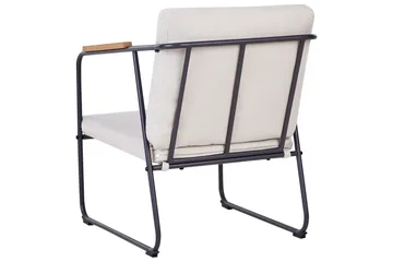 Loungegrupp Vezzana Beige/ljust trä/svart - Beige/ljust trä/svart - Utemöbler - Loungemöbler - Soffgrupp utomhus