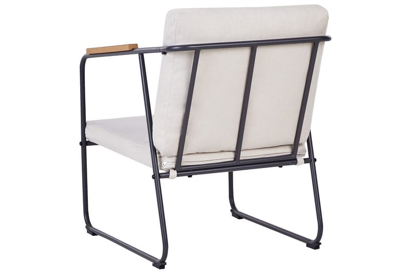 Loungegrupp Vezzana Beige/ljust trä/svart - Beige/ljust trä/svart - Trädgård & spabad - Utemiljö - Altan & terrass - Altanmöbler
