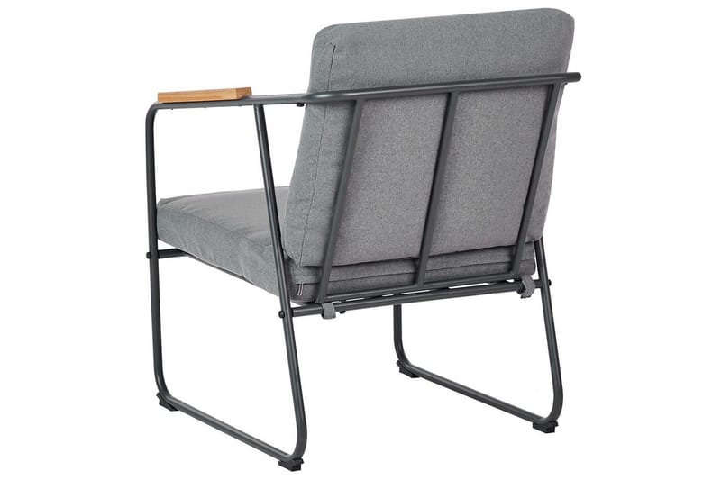 Loungegrupp Vezzana Grå/ljust trä/svart - Grå/ljust trä/svart - Trädgård & spabad - Utemiljö - Altan & terrass - Altanmöbler