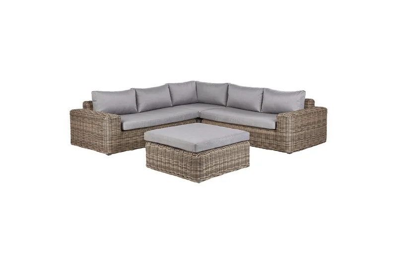 Loungegrupp Palermo Brun/grå - Brun/grå - Trädgård & spabad - Utemiljö - Altan & terrass - Altanmöbler