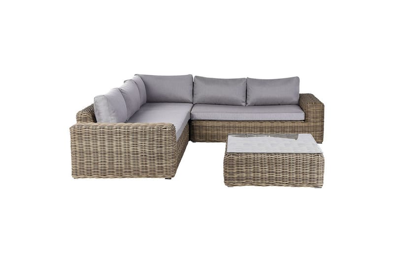Loungegrupp Palermo Brun/grå - Brun/grå - Trädgård & spabad - Utemiljö - Altan & terrass - Altanmöbler