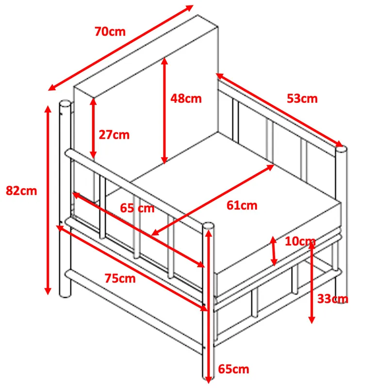 Loungegrupp/soffgrupp i bambu | Dynor med avtagbar klädsel | Lovön - Trädgård & spabad - Utemiljö - Altan & terrass - Altanmöbler