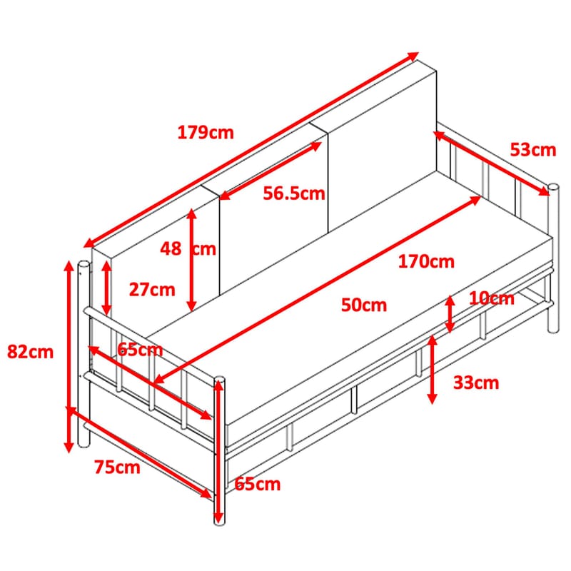 Loungegrupp/soffgrupp i bambu | Dynor med avtagbar klädsel | Lovön - Trädgård & spabad - Utemiljö - Altan & terrass - Altanmöbler