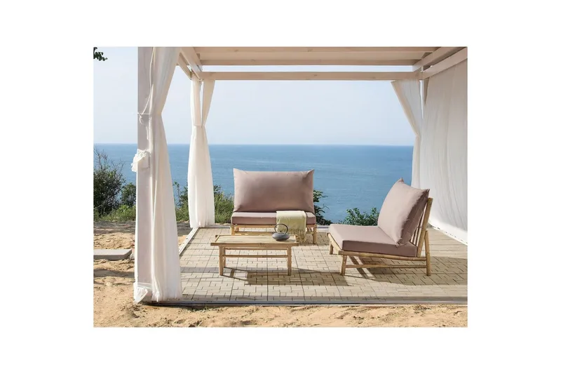 Loungeset Todi Ljus trä/Taupe - Ljus trä/Taupe - Trädgård & spabad - Utemiljö - Altan & terrass - Altanmöbler