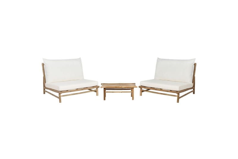 Loungeset Todi Ljus trä/vit - Ljus trä/vit - Trädgård & spabad - Utemiljö - Altan & terrass - Altanmöbler
