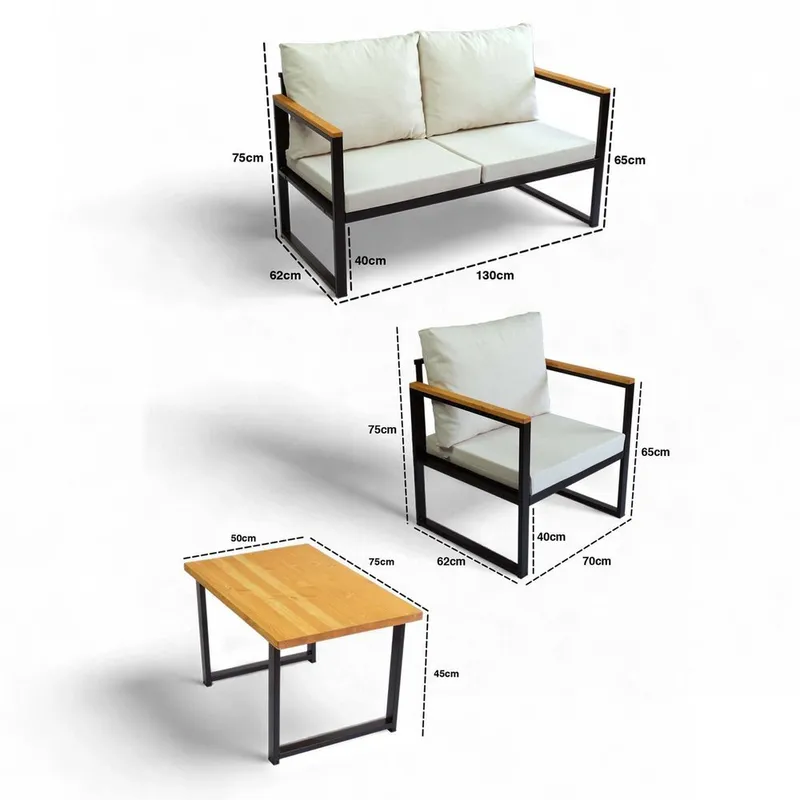 Luvin 3-sits Soffgrupp Utomhus - Beige - Trädgård & spabad - Utemiljö - Altan & terrass - Altanmöbler