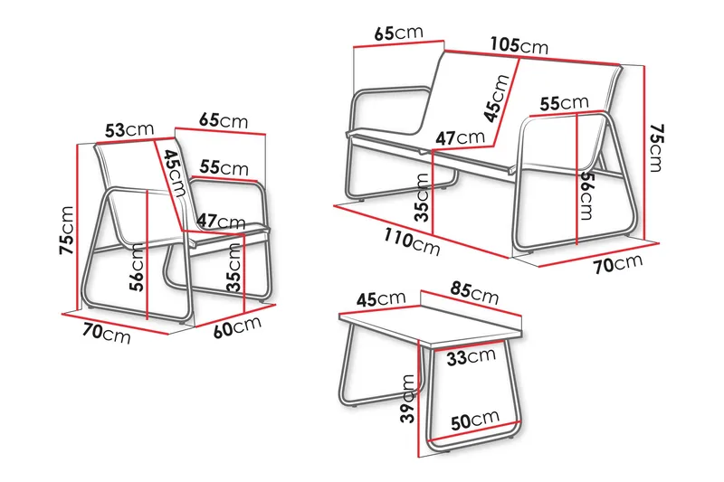 Maplewyn Loungegrupp Utomhus - Grå - Trädgård & spabad - Utemiljö - Altan & terrass - Altanmöbler