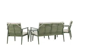 Mazzaro Soffgrupp Utomhus 4-sits - Grön/Beige - Utemöbler - Loungemöbler - Soffgrupp utomhus