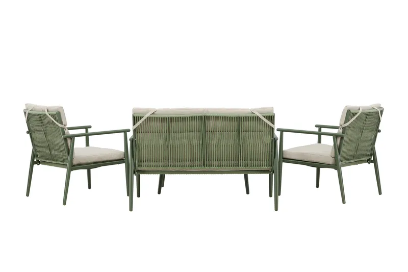 Mazzaro Soffgrupp Utomhus 4-sits - Grön/Beige - Trädgård & spabad - Utemiljö - Altan & terrass - Altanmöbler