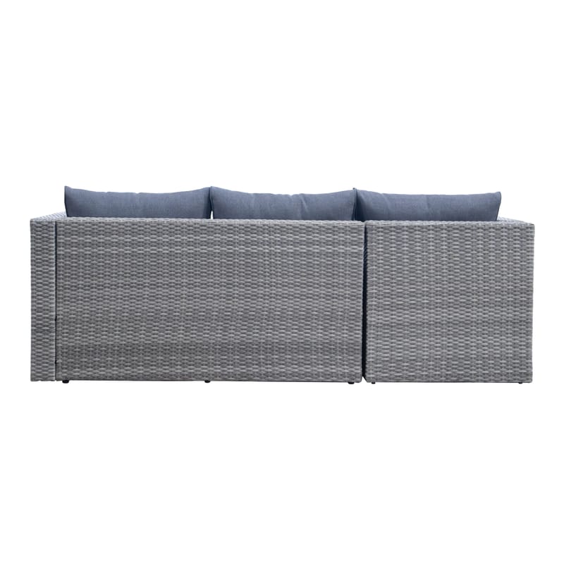 Mendoza l-formad 4-sits soffgrupp i konstrotting för altan och terrass - Grå - Trädgård & spabad - Utemiljö - Altan & terrass - Altanmöbler