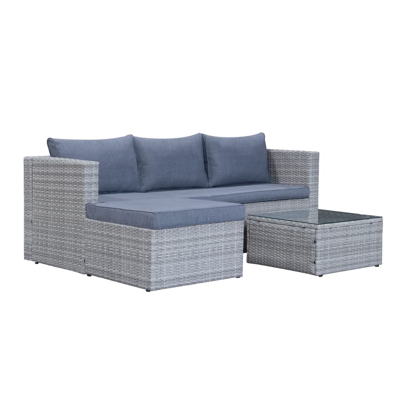 Mendoza Soffgrupp 4-sits - Grå - Trädgård & spabad - Utemiljö - Altan & terrass - Altanmöbler