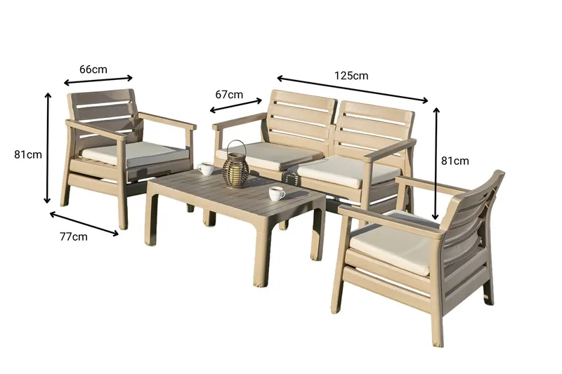 Momira Loungegrupp utomhus - Desert Beige - Trädgård & spabad - Utemiljö - Altan & terrass - Altanmöbler