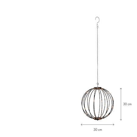 Mounty Hängande LED-Dekoration Utomhus 30 cm 96 Varmvita Ljus - Svart - Trädgård & spabad - Utemiljö - Altan & terrass - Altanbelysning