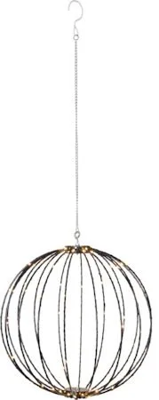 Mounty Hängande LED-Dekoration Utomhus 40 cm 126 Varmvita Ljus - Svart - Trädgård & spabad - Utemiljö - Altan & terrass - Altanbelysning