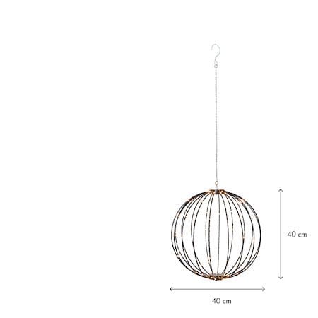 Mounty Hängande LED-Dekoration Utomhus 40 cm 126 Varmvita Ljus - Svart - Trädgård & spabad - Utemiljö - Altan & terrass - Altanbelysning