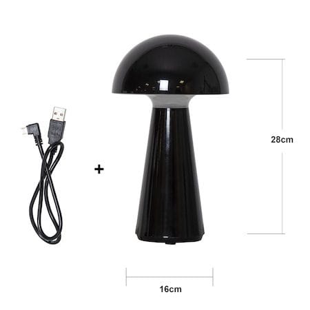 Mushroom Bordslampa 16 cm - blank svart - Trädgård & spabad - Utemiljö - Altan & terrass - Altanbelysning