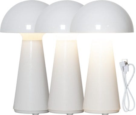 Mushroom Bordslampa 16 cm - vit - Trädgård & spabad - Utemiljö - Altan & terrass - Altanbelysning