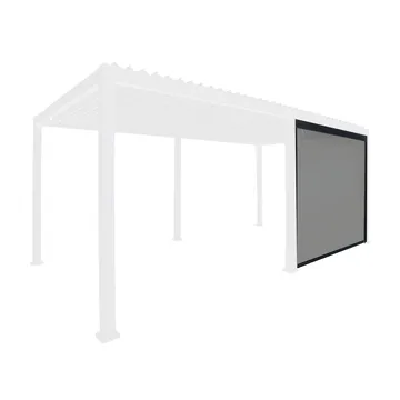 Neddragbar insynsskärm för paviljong Mirador 3 m - Vit/Ljusgrå - Trädgård & spabad - Utemiljö - Altan & terrass - Säkerhet & vindskydd altan