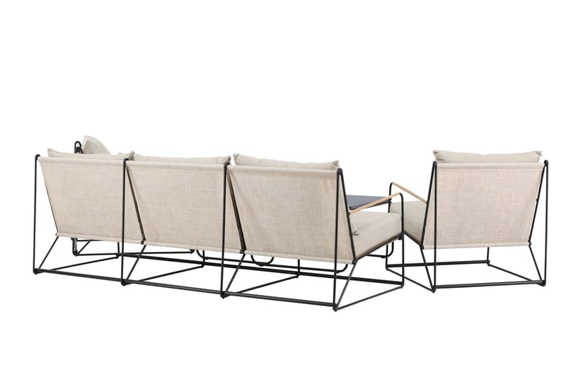 Palazzo Soffgrupp Utomhus 5-sits - Svart/Beige - Trädgård & spabad - Utemiljö - Altan & terrass - Altanmöbler