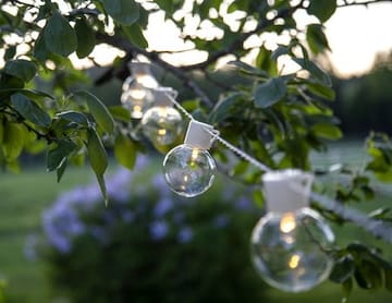 Partaj Ljusslinga - transparent med vit kabel - Trädgård & spabad - Utemiljö - Altan & terrass - Altanbelysning
