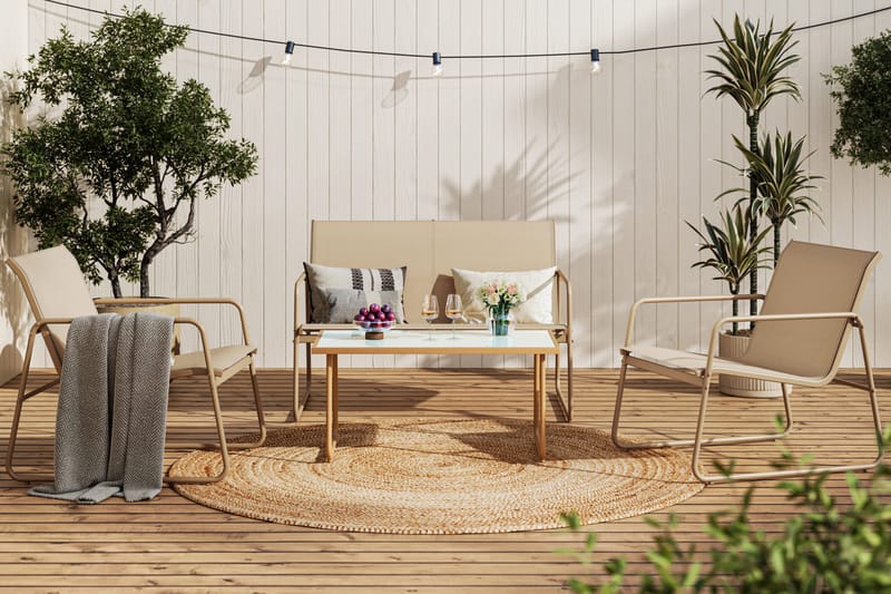 Pelanda Loungegrupp Utomhus - Beige - Trädgård & spabad - Utemiljö - Altan & terrass - Altanmöbler