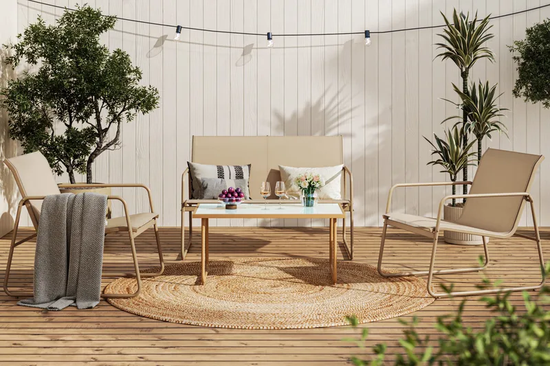 Pelanda Loungegrupp Utomhus - Beige - Trädgård & spabad - Utemiljö - Altan & terrass - Altanmöbler