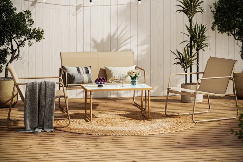 Pelanda Loungegrupp Utomhus - Beige - Trädgård & spabad - Utemiljö - Altan & terrass - Altanmöbler