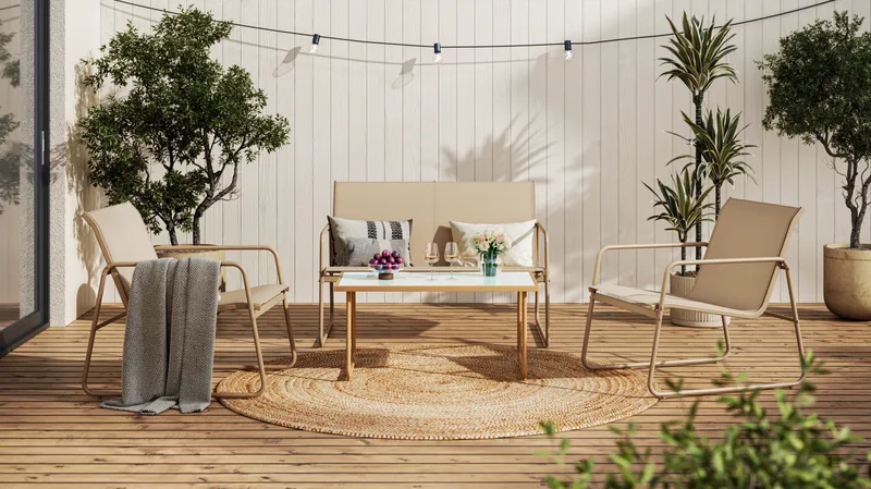 Pelanda Loungegrupp Utomhus - Beige - Trädgård & spabad - Utemiljö - Altan & terrass - Altanmöbler