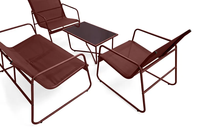 Pelanda Loungegrupp Utomhus - Röd - Trädgård & spabad - Utemiljö - Altan & terrass - Altanmöbler