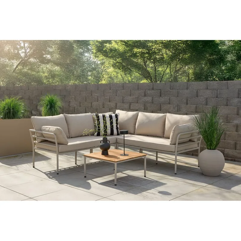 Penh Soffgrupp Utomhus 5-sits - Beige - Trädgård & spabad - Utemiljö - Altan & terrass - Altanmöbler