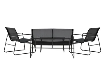 Scopello Soffgrupp Utomhus 4-sits - Svart - Utemöbler - Loungemöbler - Soffgrupp utomhus
