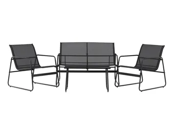 Scopello Soffgrupp Utomhus 4-sits - Svart - Utemöbler - Loungemöbler - Soffgrupp utomhus