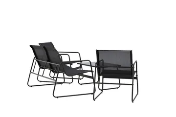 Scopello Soffgrupp Utomhus 4-sits - Svart - Utemöbler - Loungemöbler - Soffgrupp utomhus