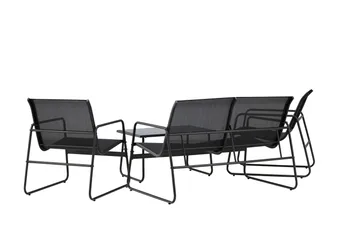 Scopello Soffgrupp Utomhus 4-sits - Svart - Utemöbler - Loungemöbler - Soffgrupp utomhus