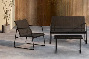 Scopello Soffgrupp Utomhus 4-sits - Svart - Utemöbler - Loungemöbler - Soffgrupp utomhus