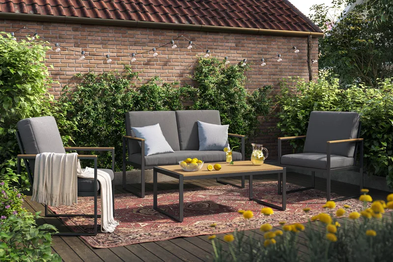 Serena Soffgrupp Utomhus  4-sits - Antracit - Trädgård & spabad - Utemiljö - Altan & terrass - Altanmöbler