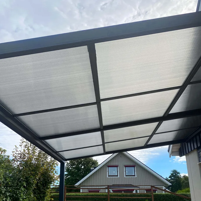 Slide roof veranda 3,9 x 3m | Skjutbart altantak | Kanalplast / Aluminium - Antracit - Trädgård & spabad - Utemiljö - Altan & terrass - Inglasad altan