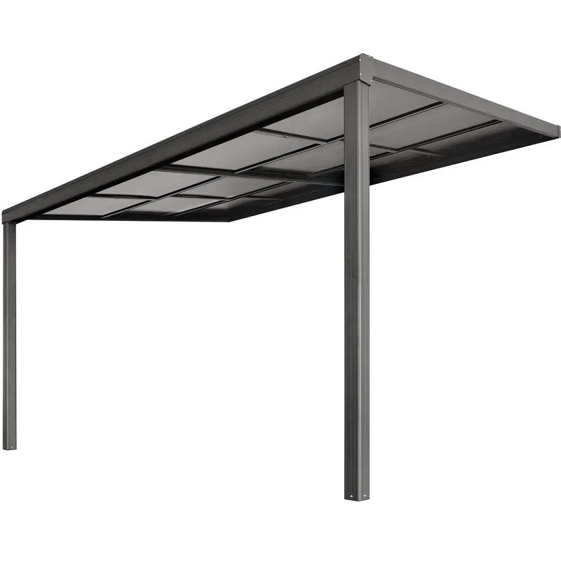 Slide roof veranda 3,9 x 3m | Skjutbart altantak | Kanalplast / Aluminium - Antracit - Trädgård & spabad - Utemiljö - Altan & terrass - Inglasad altan