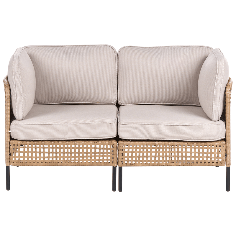 Soffa utomhus med Bord 2-Sits Omegana Konstrotting - Beige/Svart - Trädgård & spabad - Utemiljö - Altan & terrass - Altanmöbler