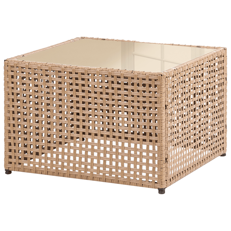 Soffa utomhus med Bord 4-Sits Omegana Modulär Konstrotting - Beige/Svart - Trädgård & spabad - Utemiljö - Altan & terrass - Altanmöbler