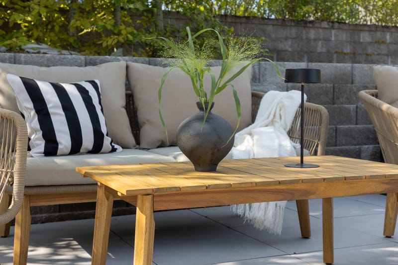 Soffgrupp Chania 2-sits Soffa + 2 Fåtöljer med bord Utomhus - Brun - Trädgård & spabad - Utemiljö - Altan & terrass - Altanmöbler