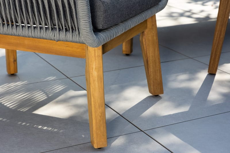 Soffgrupp Chania 2-sits Soffa + 2 Fåtöljer med bord Utomhus - Grå - Trädgård & spabad - Utemiljö - Altan & terrass - Altanmöbler