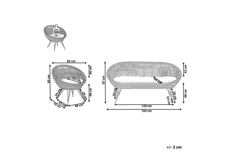 Soffgrupp Maratea 2-Sits - 2-Sits - Trädgård & spabad - Utemiljö - Altan & terrass - Altanmöbler