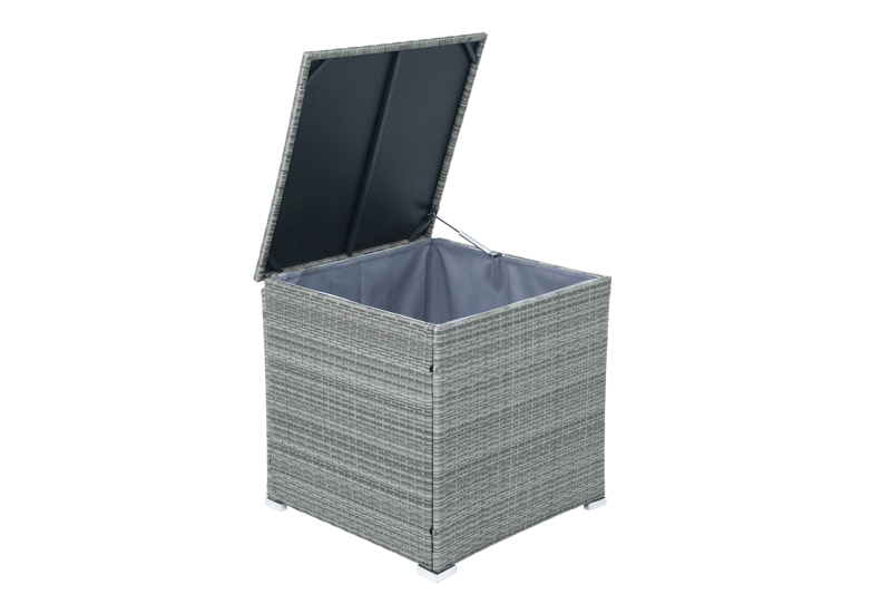 Soffgrupp med dynförvaring – Hörnsoffa & bord i grått | Lilla Djursvik - Trädgård & spabad - Utemiljö - Altan & terrass - Altanmöbler