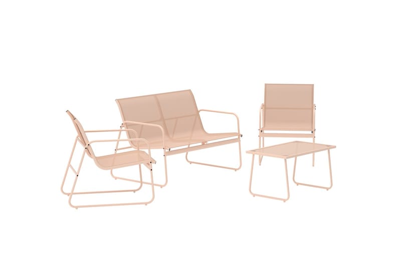 Soffgrupp Scopello 2-sits Soffa + 2 Fåtöljer med bord Utomhus - Beige - Trädgård & spabad - Utemiljö - Altan & terrass - Altanmöbler