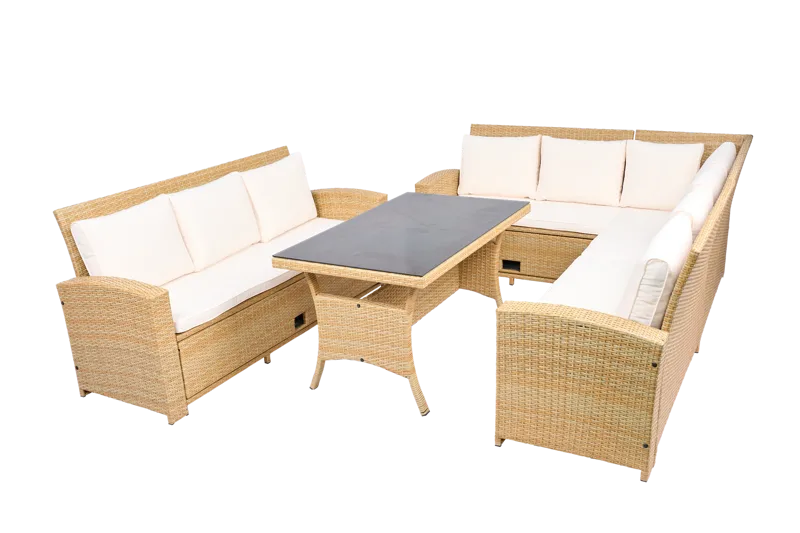 Soffgrupp utemöbler | Hörnsoffa & 3-sits | Dynor ingår | Sannäs, undefined